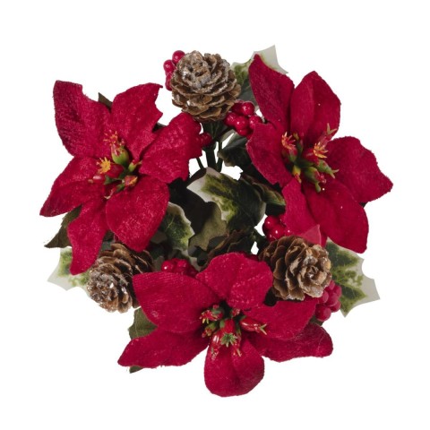 GIROCANDELA STELLA NATALE D.15CM. RED